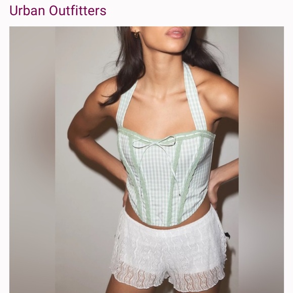 Urban Outfitters Tops - NWT Urban Outfitters Out From Under Betty Gingham Print Corset Top